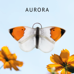 Glas sommerfulg Aurora (10,5 x 5 cm)