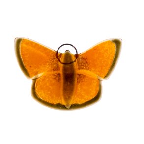 Glas sommerfugl Dukatsommerfugl (8,5 x 5,5 cm)
