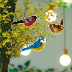 Mini glasfugl Blmejse   (10x4 cm)