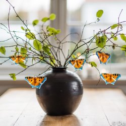 Glas sommerfugl Nldens Takvinge (10 x 4 cm)