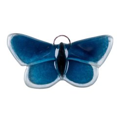 Glas sommerfugl Blfugl (10 x 5 cm)