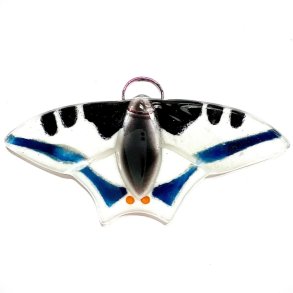 Glas sommerfugl Svalehale (11 x 5,5 cm)