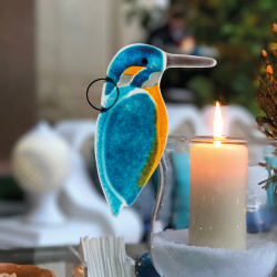 Glasfugl Isfugl (10 x 5,5 cm)