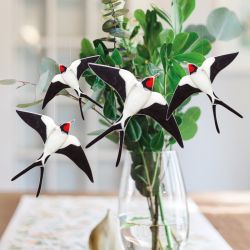 Glasfugl Svale p vinger (10x10 cm)