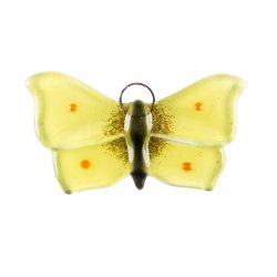 Glas sommerfugl Citronsommerfugl (10 x 5 cm)