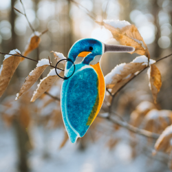 Glasfugl Isfugl (10 x 5,5 cm)