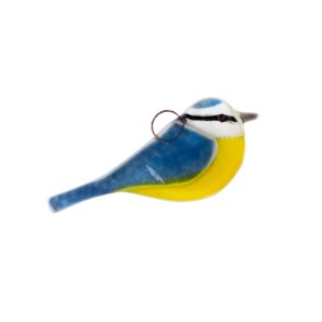 Glasfugl Blmejse (11 x 5 cm)